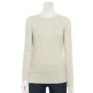 Women's SIZE XXL Lattice-Front Raglan Sweater